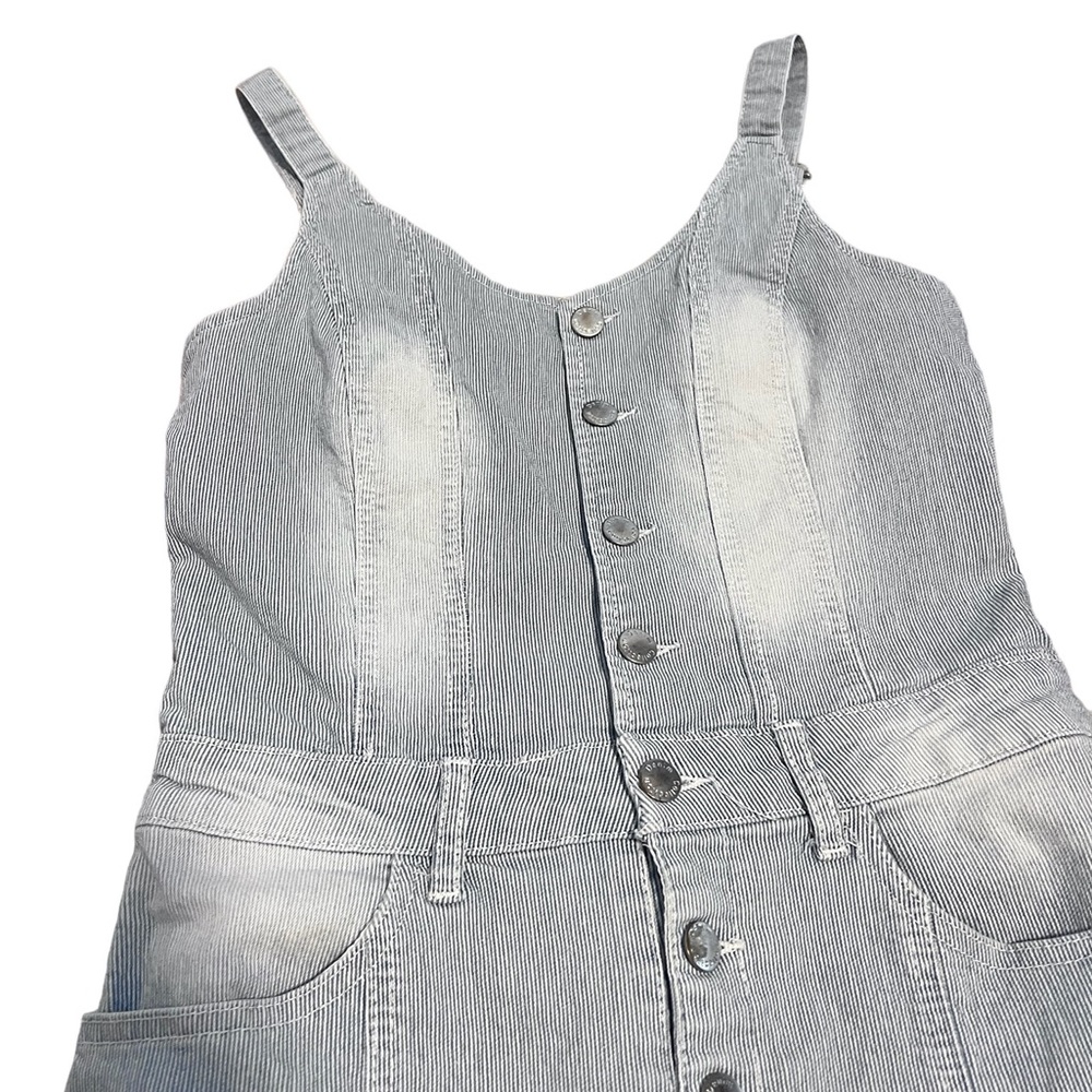 CI SONO Light Blue Wash Straight Leg Overalls - Picture 6 of 7